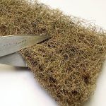 Rubberised hair/fibre